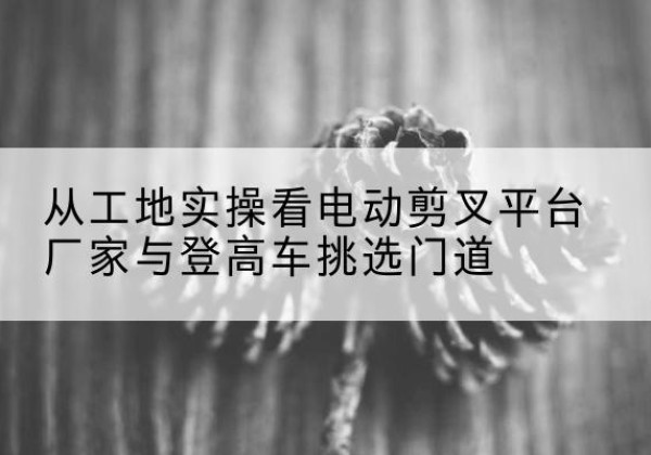 牡丹江电动剪叉升降平台厂家-从工地实操看电动剪叉平台厂家与登高车挑选门道