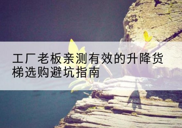 牡丹江升降货梯怎么选-工厂老板亲测有效的升降货梯选购避坑指南